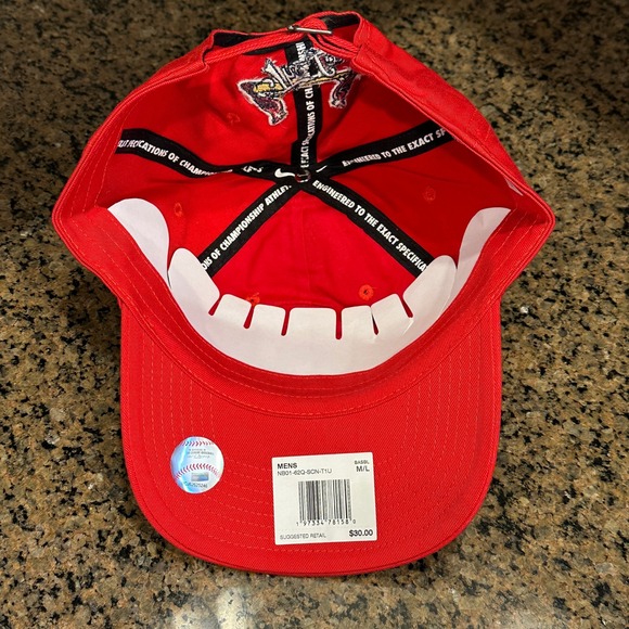 St. Louis Cardinals Nike Club City Connect Cap Hat Red M/L Cotton New - Picture 7 of 10